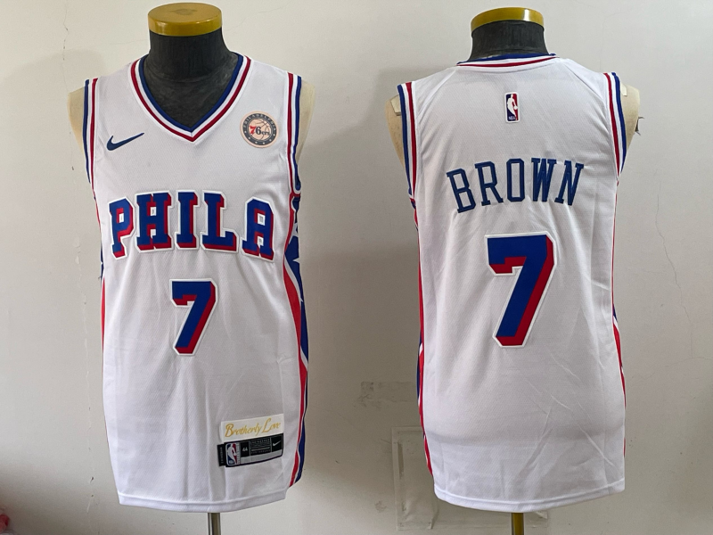 Men Philadelphia 76ers #7 Brown white Nike 2026 NBA Jersey 080801->indianapolis colts->NFL Jersey